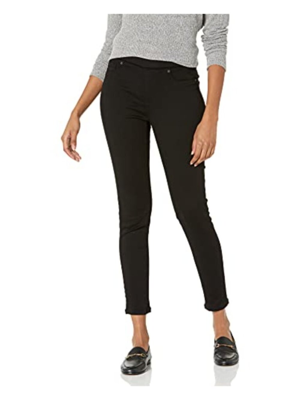 Skinny Fit Mid-Rise Stretch Pull-On Jegging Pockets Stretch Denim